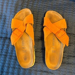 Birkenstock Vibrant Orange Suede Footwear